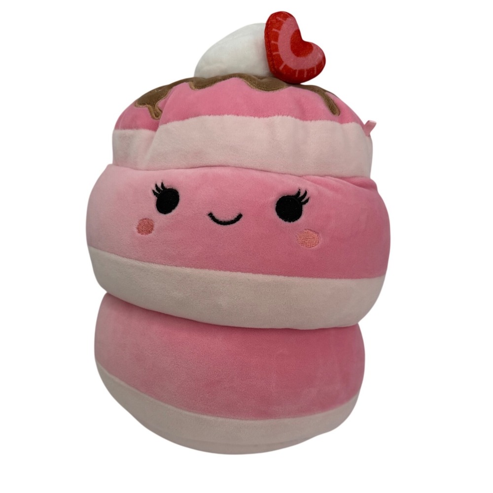 Squishmallows Raisy the Strawberry Milk Macaron Pink Dessert Plush 8 inch